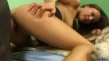 Doggie adores butthole