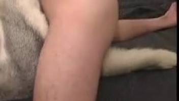 Hairy dude banged chubby chick in her cunt