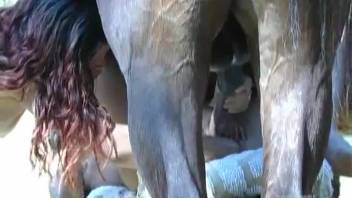 See her sucking off this huge stud