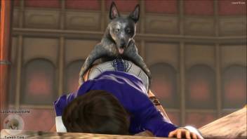 Collection of animated monster erotica featuring canines
