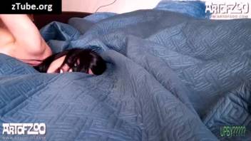 Dark-haired woman penetrated profoundly by a filthy pup