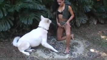 This Hispanic woman is always ready to screw my dog. Complimentary bestiality and zoophilia porn