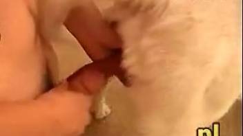 Pale savage screwing a endowed man