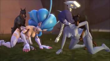 Stunning chicks are screwing with beasts