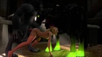 Beastly anime erotica featuring attractive love dolls